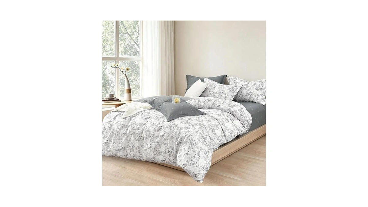 Aleissel Vintage 100% Natural Cotton Duvet Cover Sets 3pcs -
