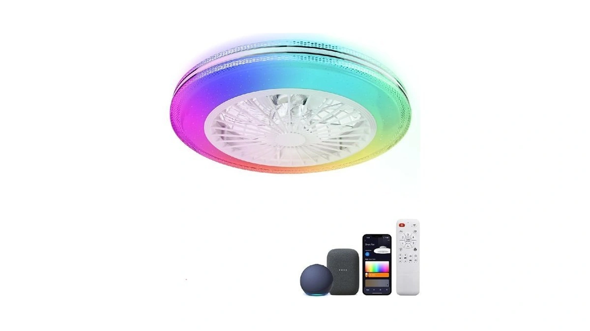Wutghui Ceiling Fans With Lights Fandelier Caged Low Profile Smart