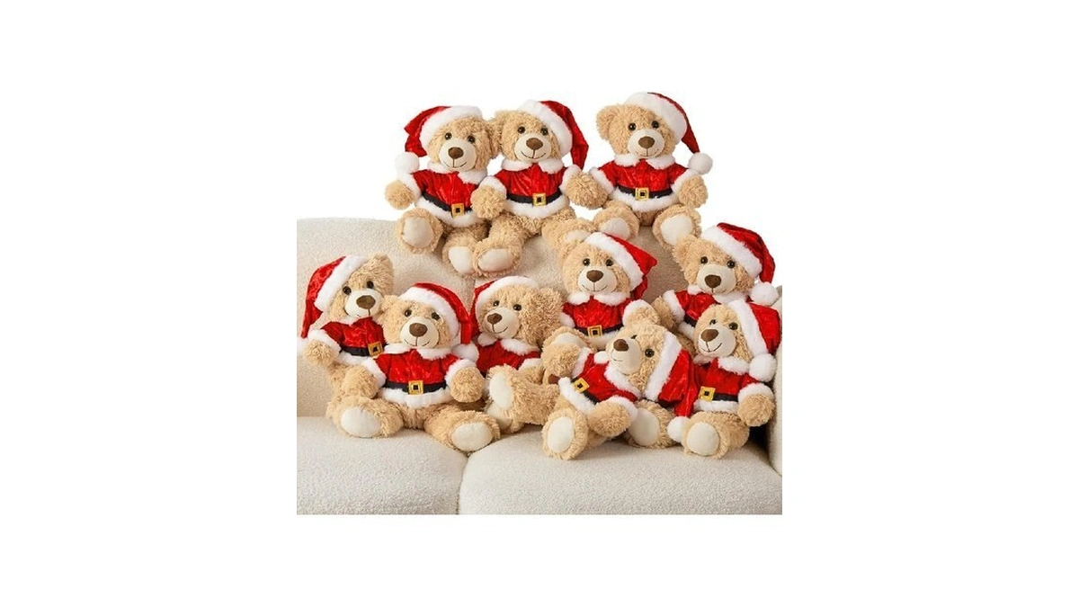 Maogolan 10 Pack Christmas Teddy Bears Stuffed Animal 14'' Plush