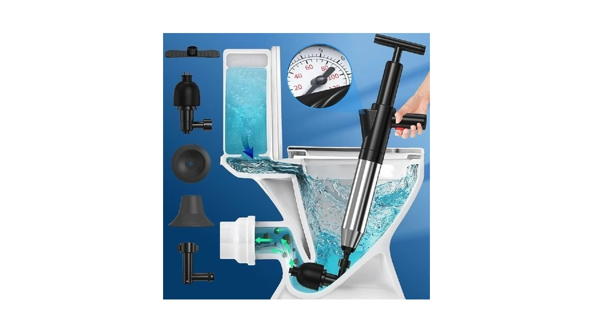 Toilet Plunger, Upgraded High Pressure Toilet Plunger Air Plungers Sink