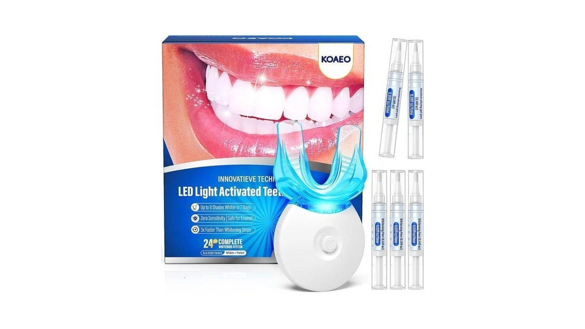 Teeth Whitening Kit With Led Light – 3 Whitening Gel