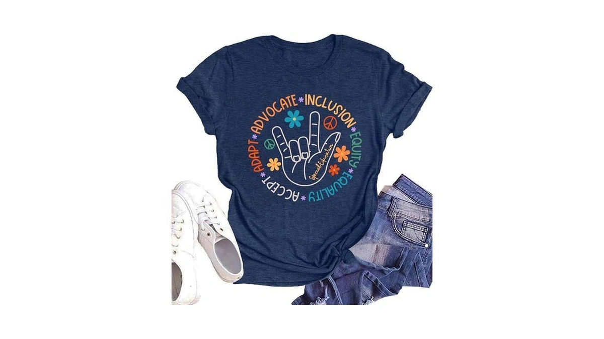 Autism Teacher Shirts For Women Special Education Teacher Graphic T-shirt