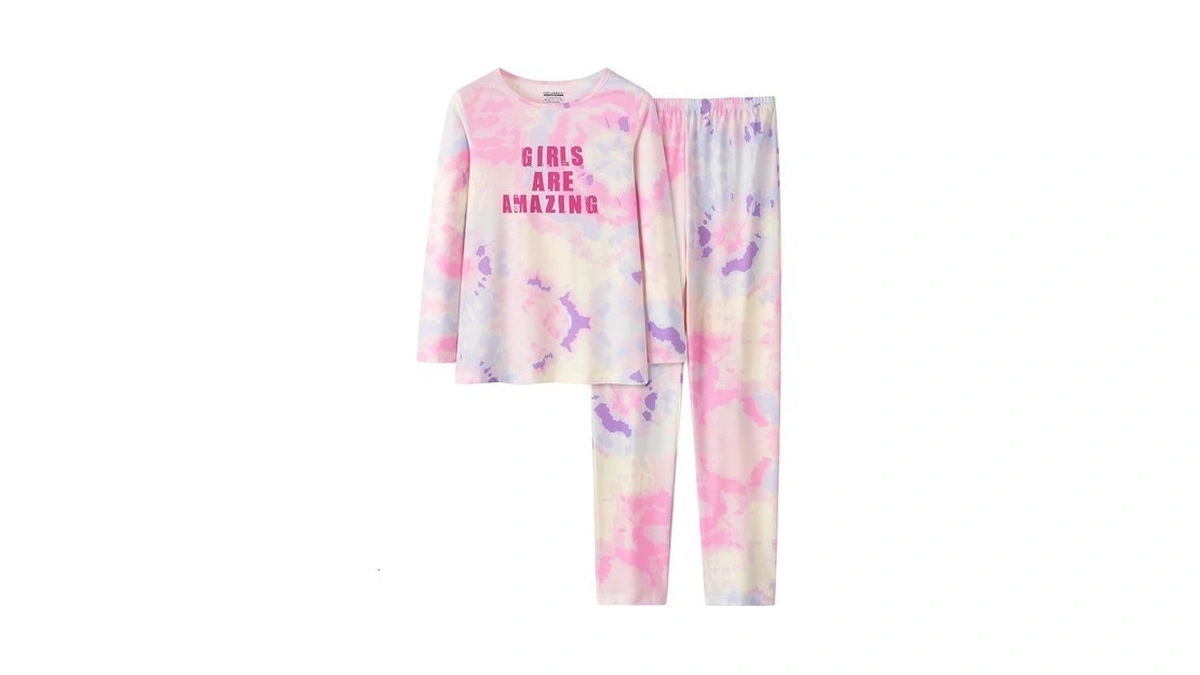 Unicabbit21 Teen Girls Pajamas Pink & Blue Tie Dye Fall