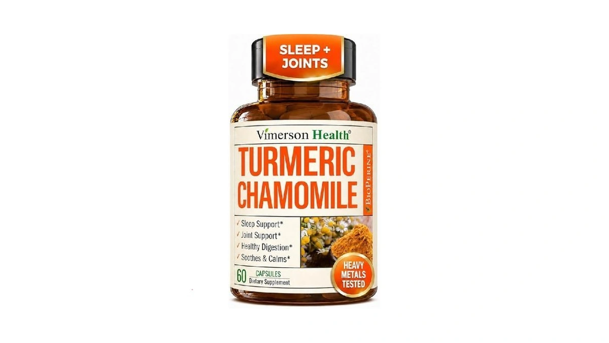Turmeric Supplement & Chamomile Capsules For Sleep - Organic Turmeric