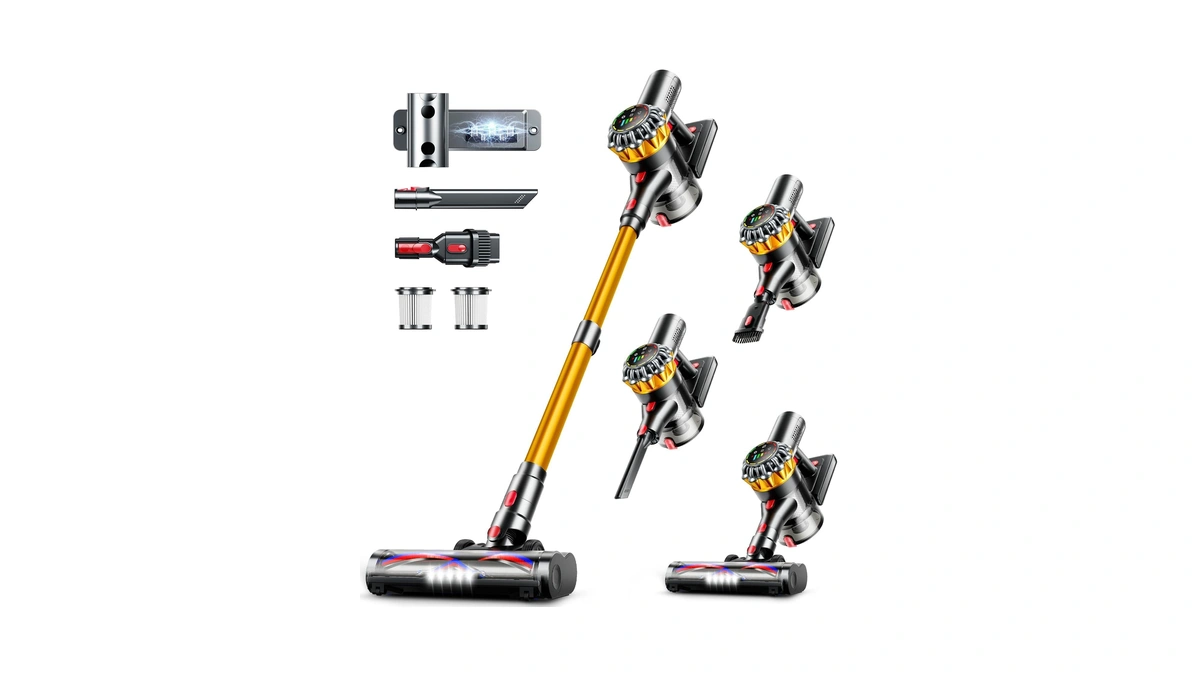 Cordless Vacuum Cleaner, 550w 45kpa 65mins Vacuum Cleaners For Home,