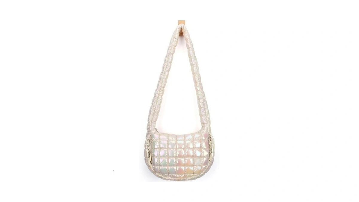 Doyogi Puffy Tote Bag Lightweight Padding Hobo Bag Dazzling Shoulder
