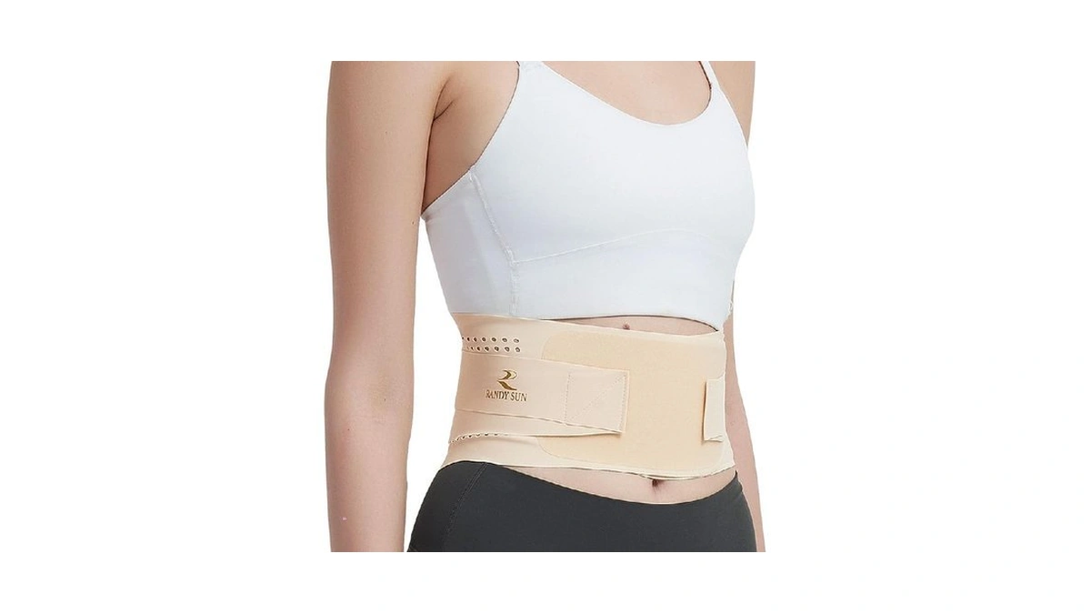 Randy Sun Back Brace For Women Men Sports/office 80nylon,20elastane Ultra-thin