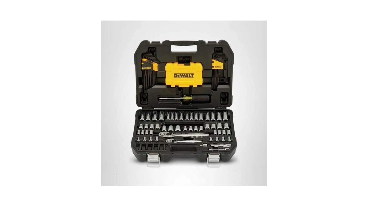 Dewalt Mechanics Tools Kit And Socket Set, 1/4" & 3/8"