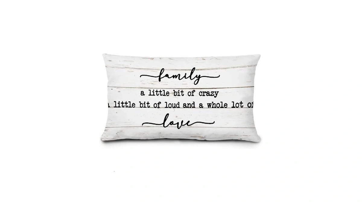 Fwsfd Rustic Family Pillow Covers 12x20, Farmhouse Home Decor, Family