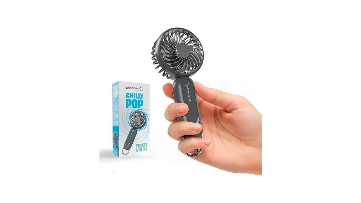 Sabrent Chillypop Mini Portable Fan, Lightweight & Small Personal Fan,