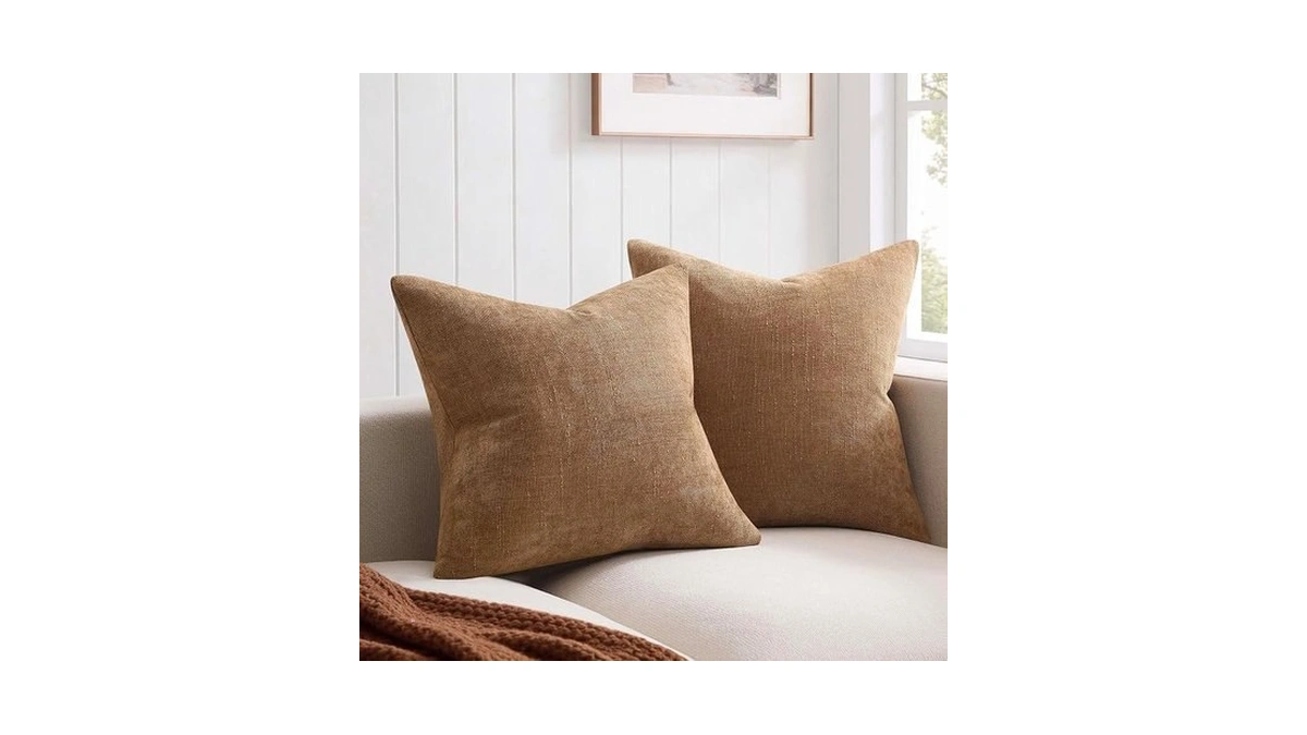 Juspurbet 26x26 Pillow Covers Set Of 2 Decorative Texture Throw