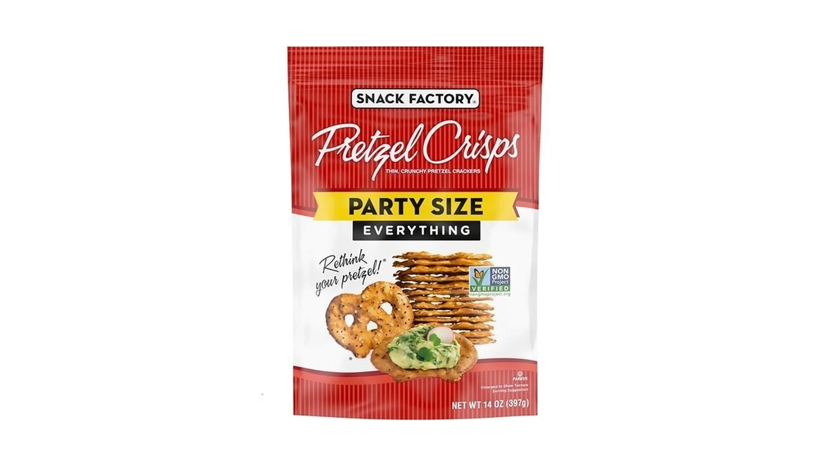 Snack Factory Everything Pretzel Crisps, Non-gmo, 14 Oz Party Size