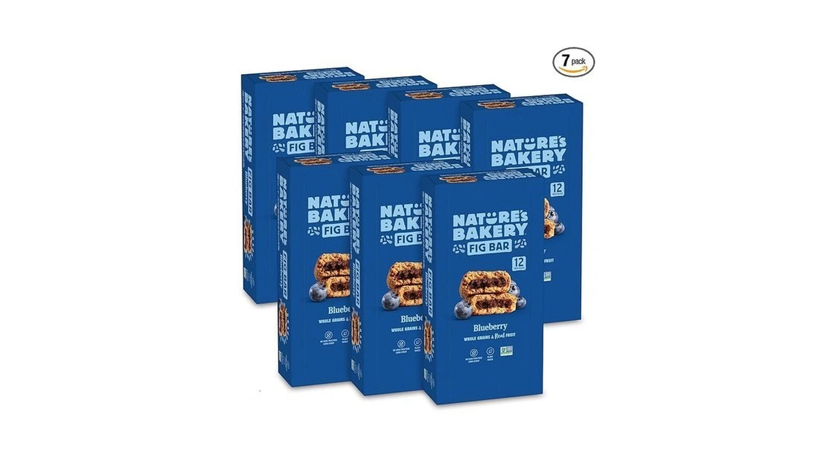 Nature’s Bakery Whole Wheat Fig Bars, Blueberry, Real Fruit, Vegan,