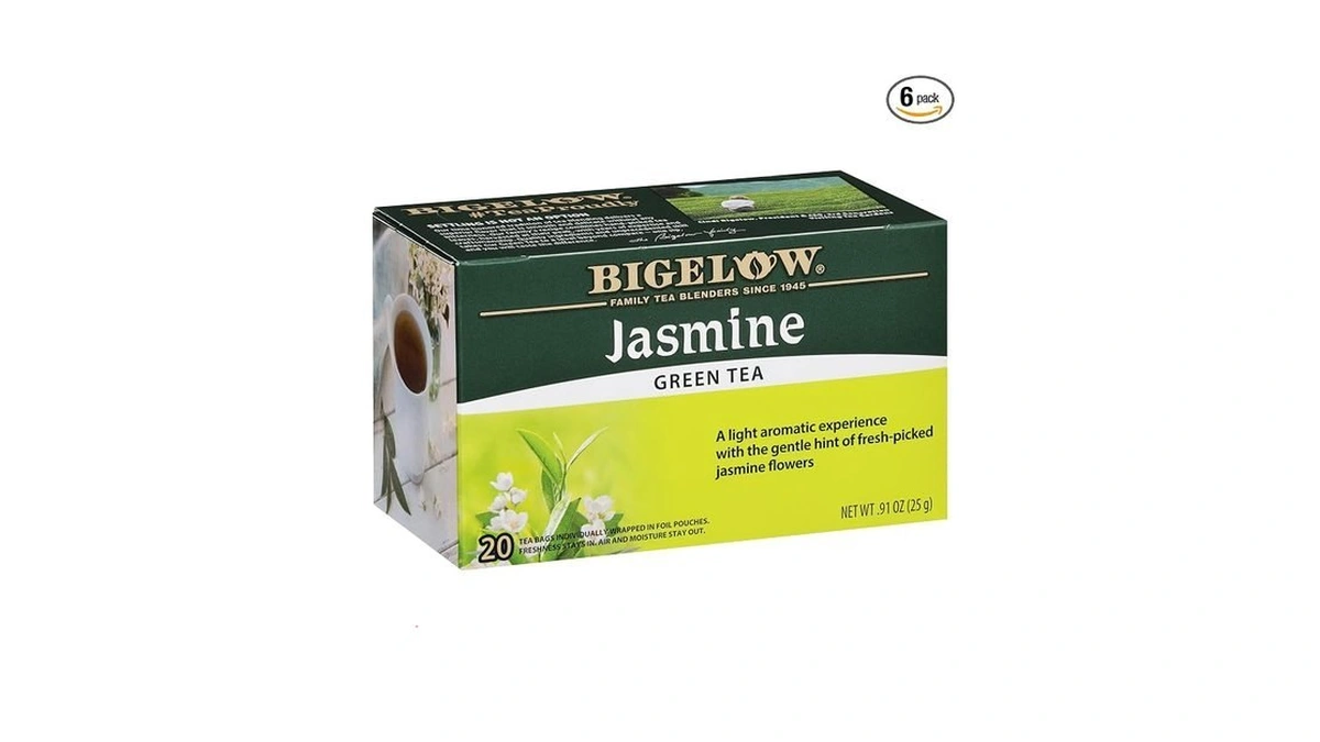 Bigelow Tea Jasmine Green Tea, Caffeinated Tea With Jasmine, 20