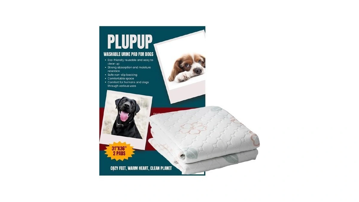 Plupup Extra Large Washable Dog Pee Pads (2 Pack), 31"x36"