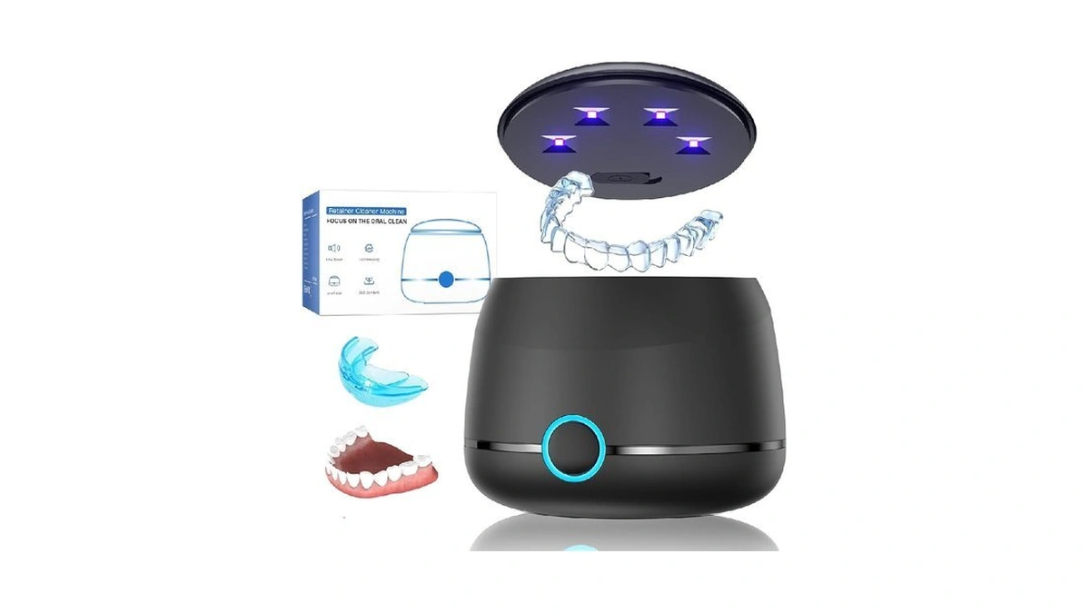 Midomi Ultrasonic Retainer Cleaner, 45khz Denture Cleaner Machine, 5min And