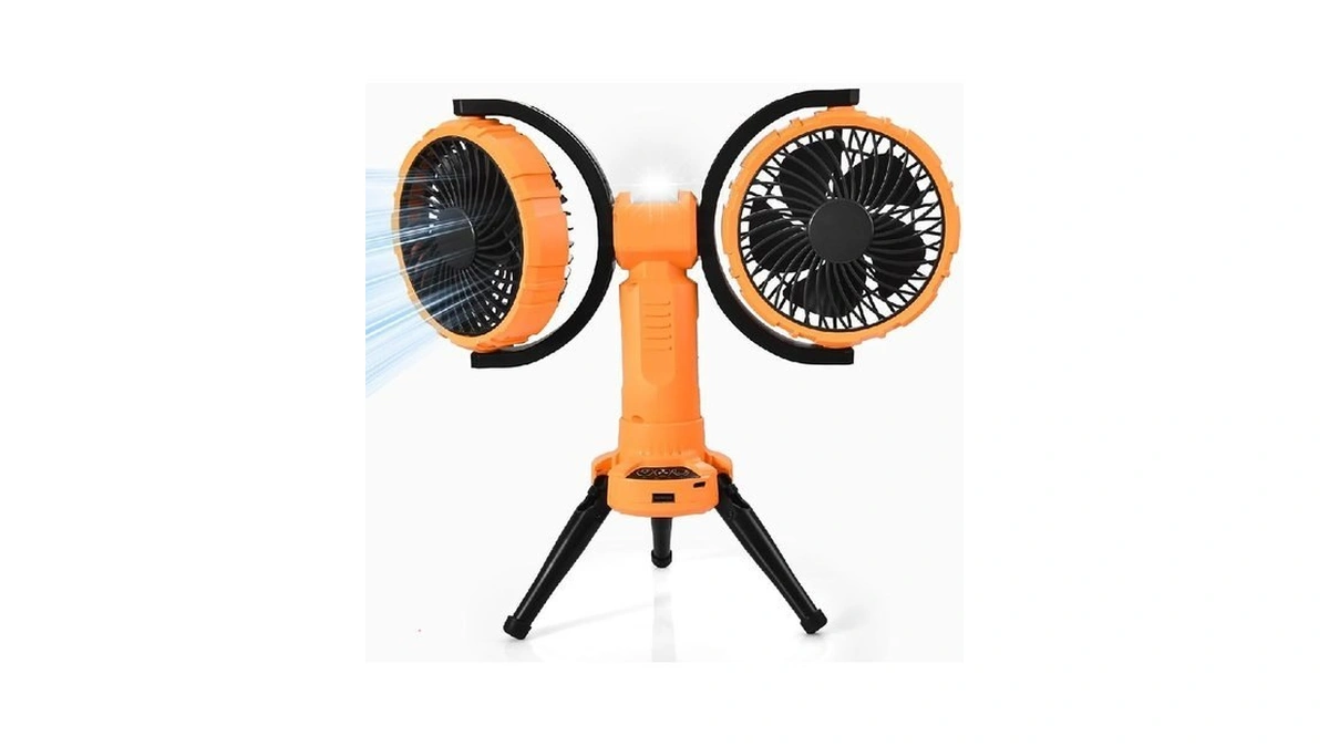 Wisfissh 10000mah Outdoor Camping Fan, Oscillating Battery Operated Tent Fan