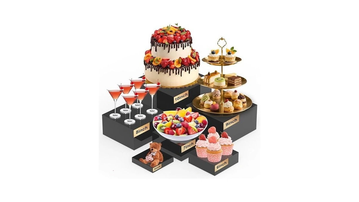 Chonovo Buffet Risers Set Of 6 Food Display Risers For