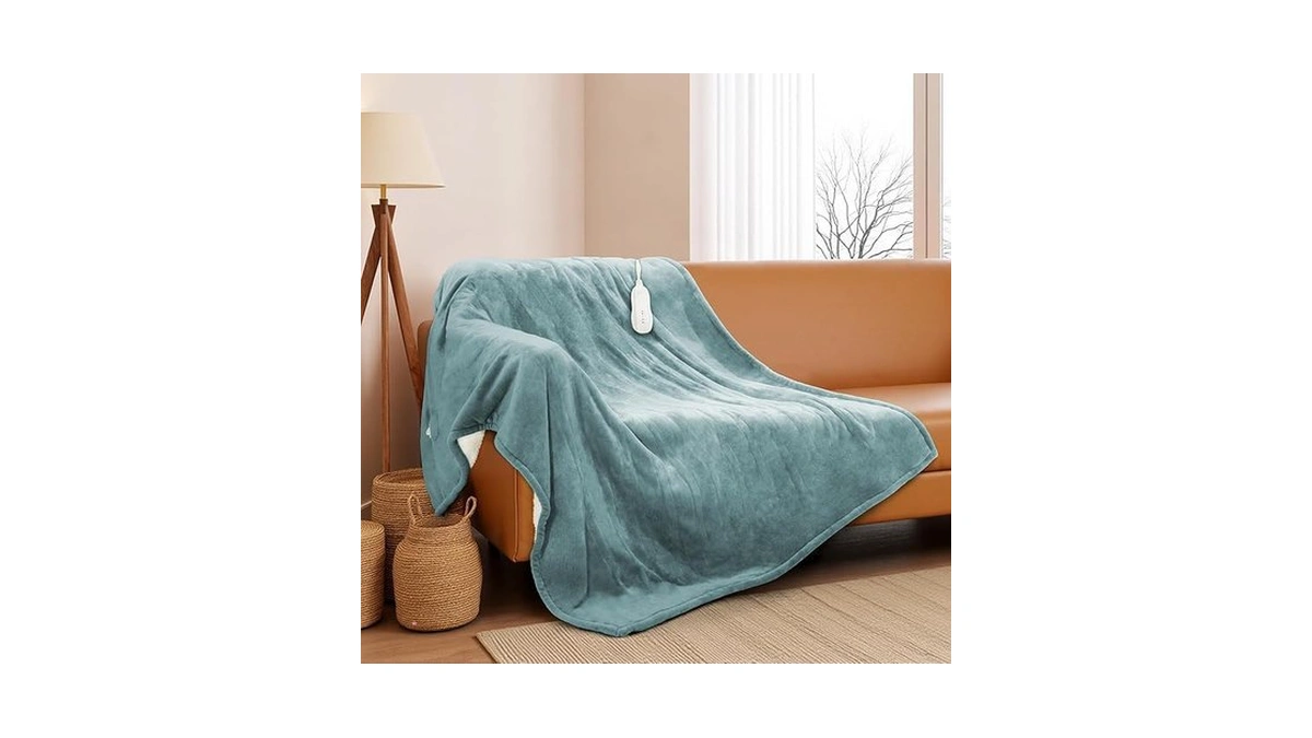 Allyouland Heated Blanket Throw 50"x60", Etl & Fcc Certified Electric
