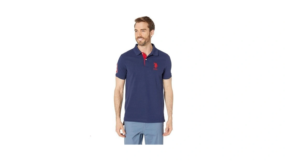U.s. Polo Assn. Men's Slim Fit Solid Polo With Contrast