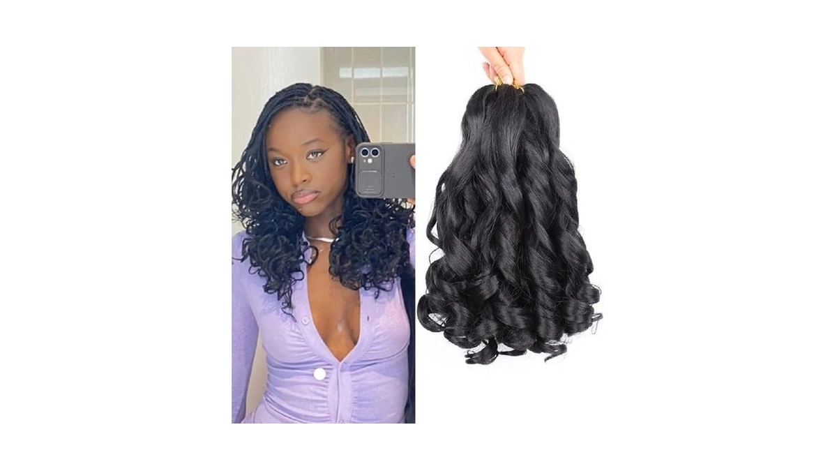 French Curly Braiding Hair 14 Inch 8 Packs Curly Braiding