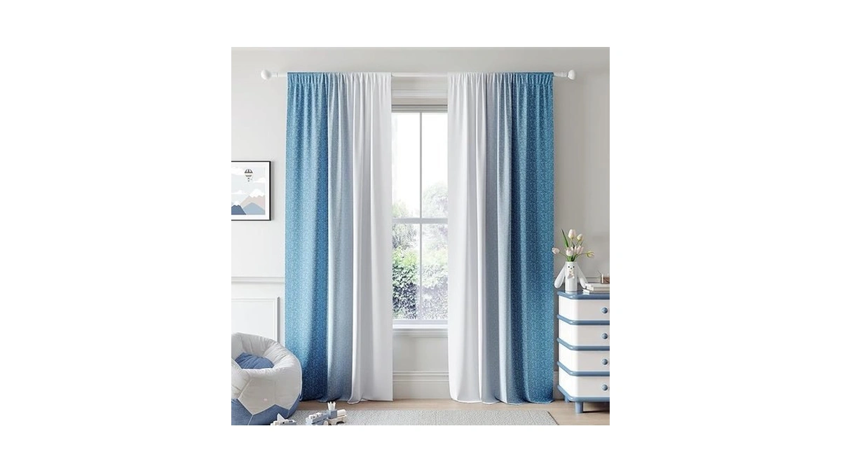 Geomoroccan Ombre 100% Blackout Curtains 90 Inches Long 2 Panels