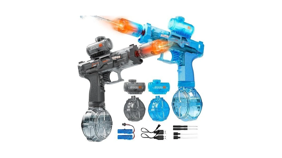 Electric Water Gun For Kids Adults, 2 Pack Automatic Squirt