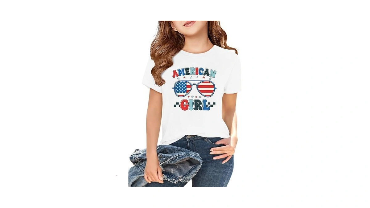 Zdc Usa 4th Of July T Shirts Kids Crewneck T-shirts