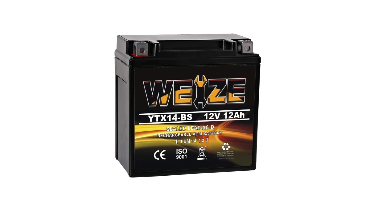 Weize Ytx14 Bs Atv Battery High Performance - Maintenance Free