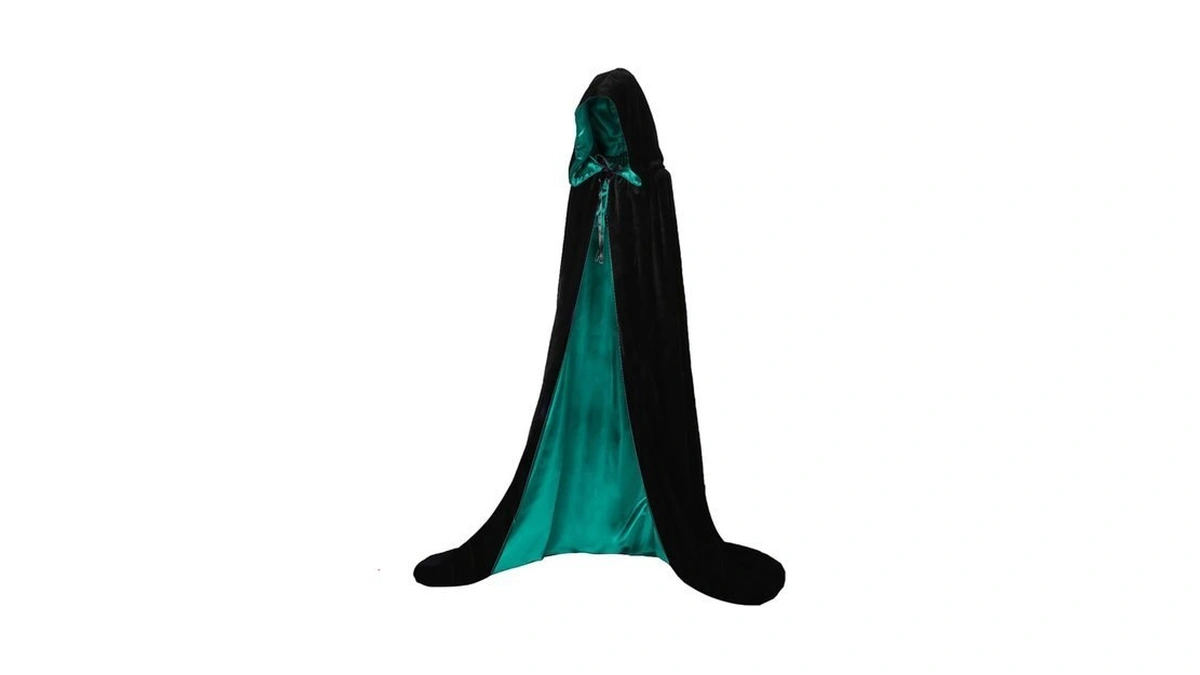 Charm&cstay Black And Green Cloak With Hood For Men Women,