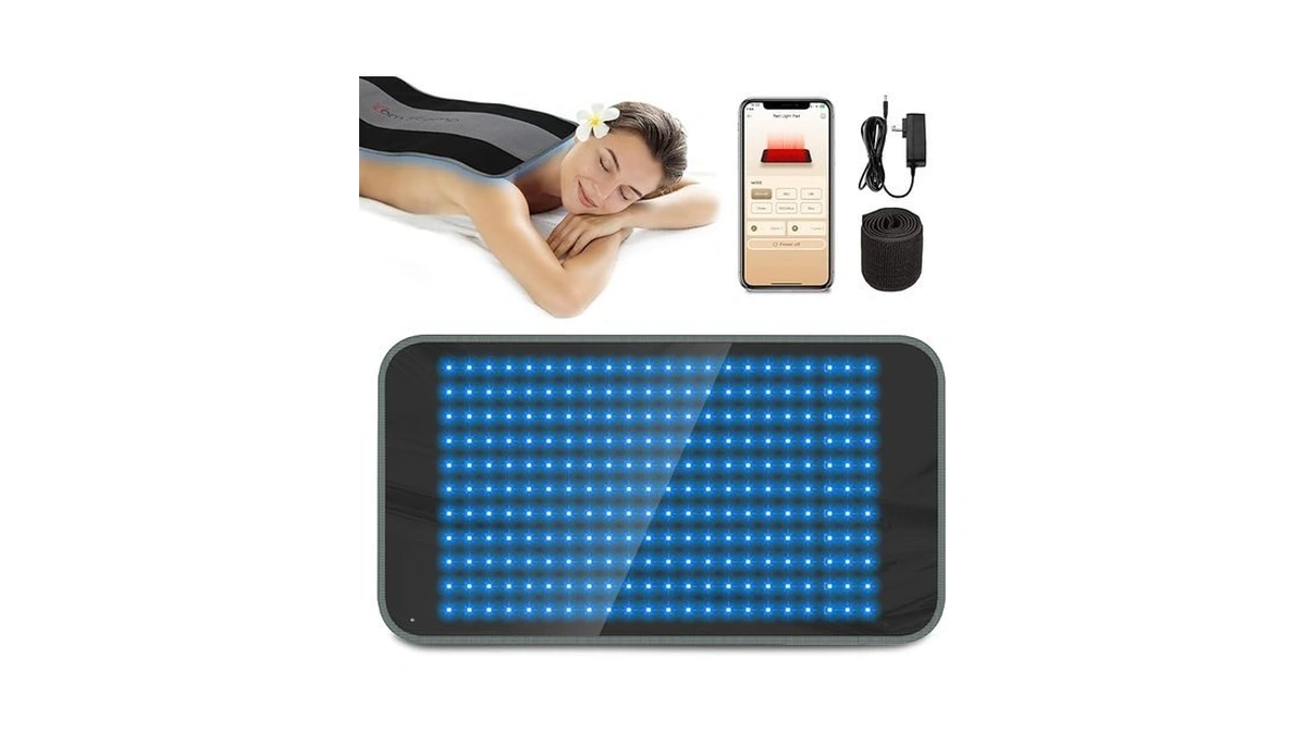 Comfytemp Red Blue Light Therapy Pad, Infrared Light Therapy For