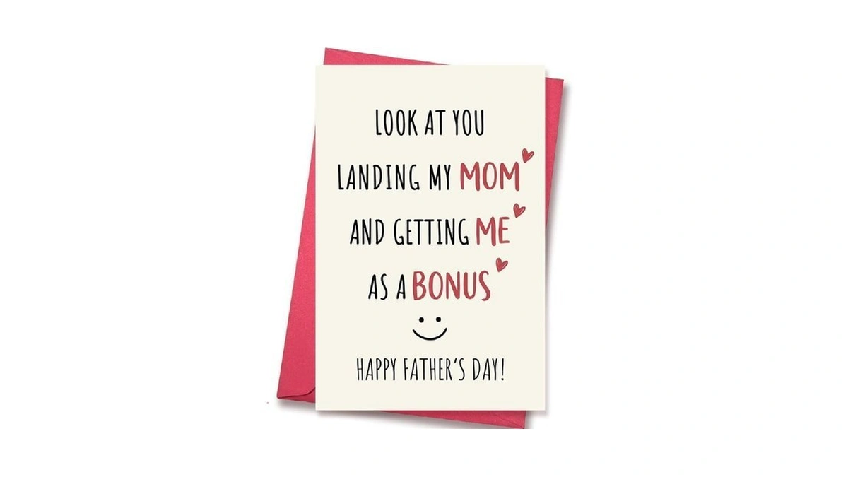Bryubr Funny Fathers Day Card For Stepdad From Daughter Son: