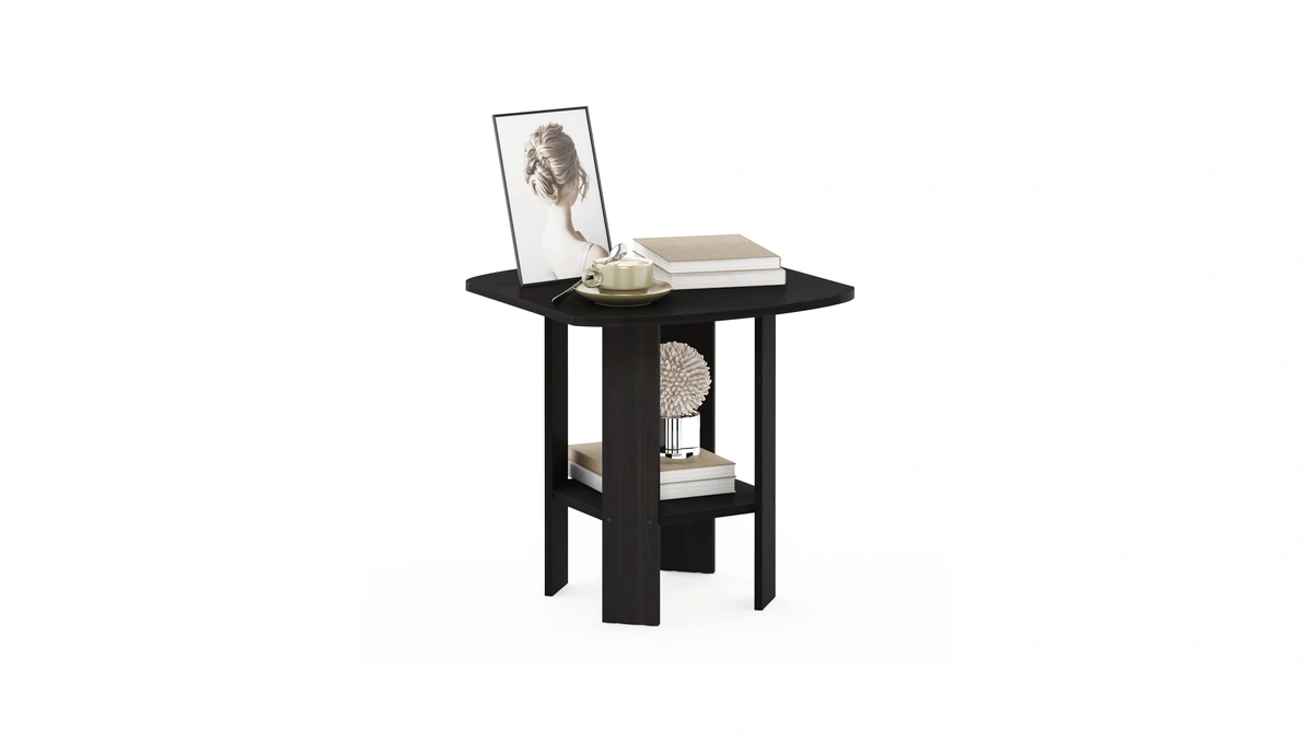 Furinno Simple Design Side Table, 2-tier Modern End Table With