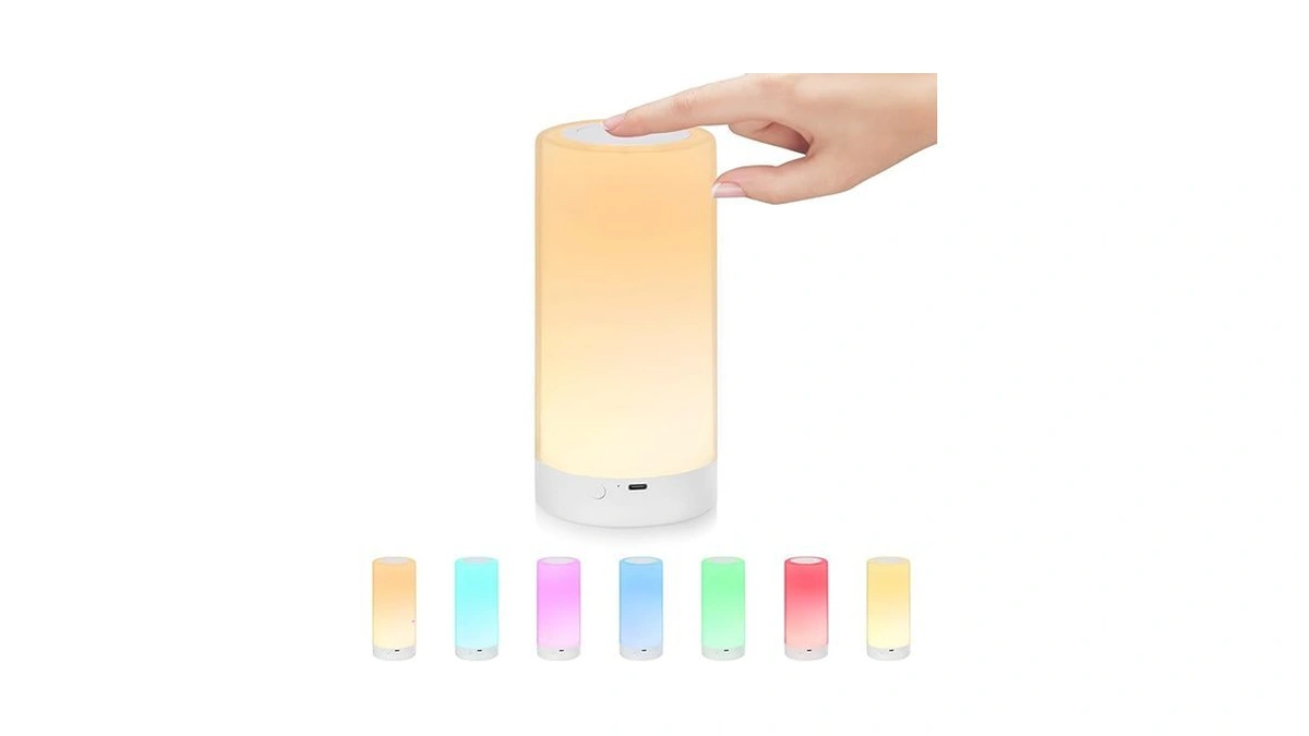 Unifun Table Lamp, Touch Sensor Bedside Lamps, Dimmable Warm White