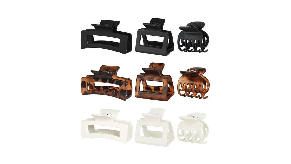 Chandat Medium Claw Hair Clips Set For Women - 3