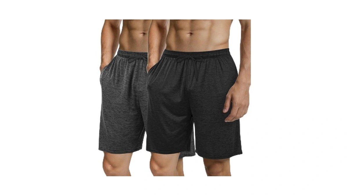 Emptypop 2 Packs Mens Athletic Running Shorts Workout Basketball Shorts