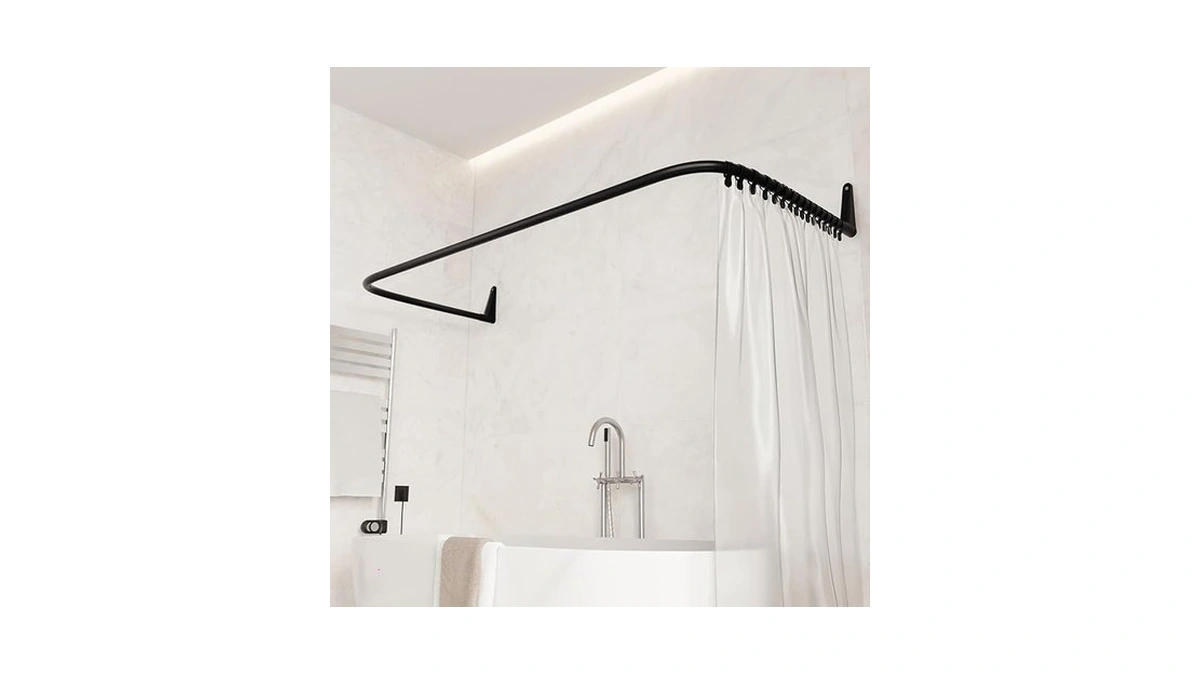 Erica 4 In 1 L & U-shaped Shower Curtain Rod