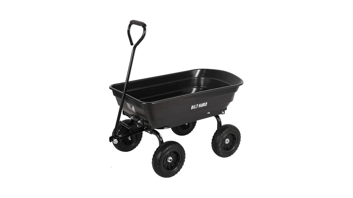 Bilt Hard 4 Cu.ft. 10" No-flat Tires Poly Yard Dump