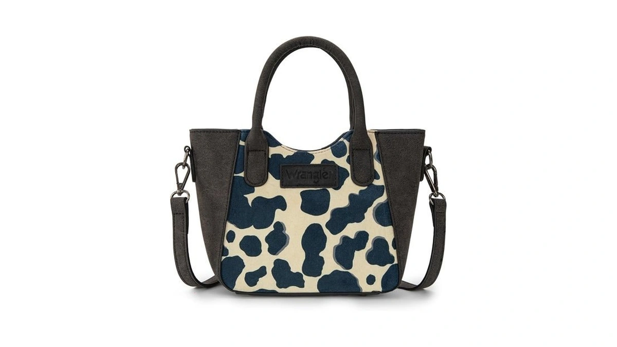 Wrangler Cow Print Crossbody Bags For Women Vintage Mini Handbag