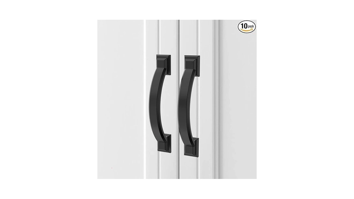 Asidrama 10 Pack 3 Inch(76mm) Matte Black Kitchen Cabinet Handles,