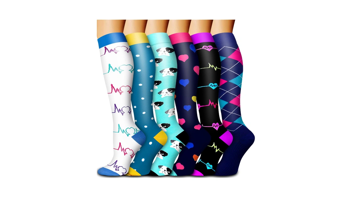 Bluemaple 6 Pack Copper Compression Socks For Women And Men