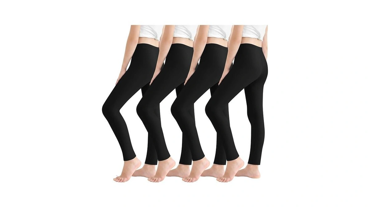 Resinta 4 Pack Girls Leggings Tights Soft Comfortable Pants For