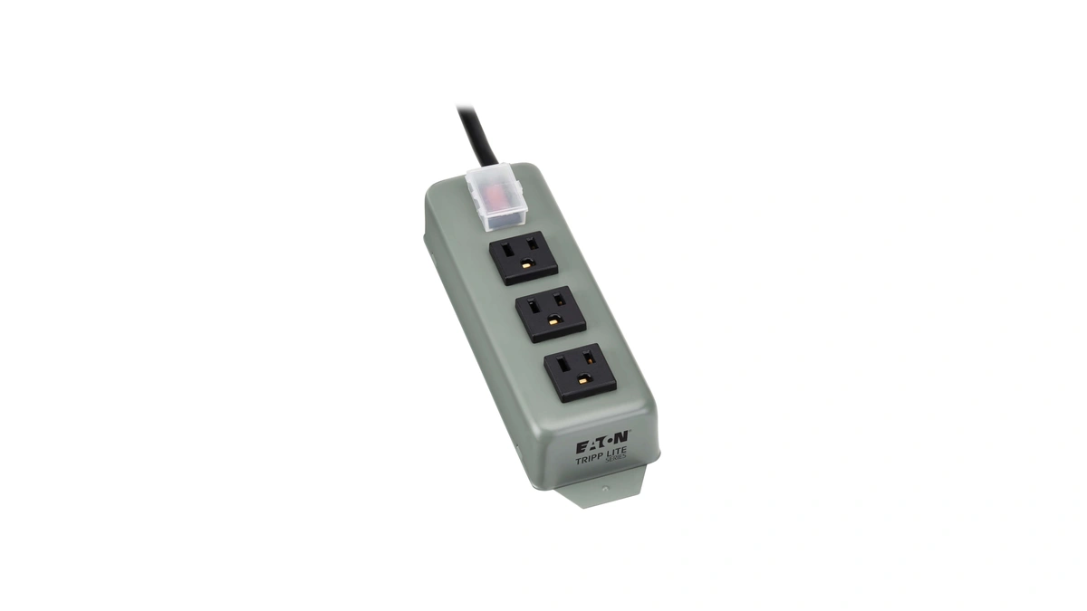 Eaton Tripp Lite Series 3-outlet Heavy Duty Power Strip, Metal,