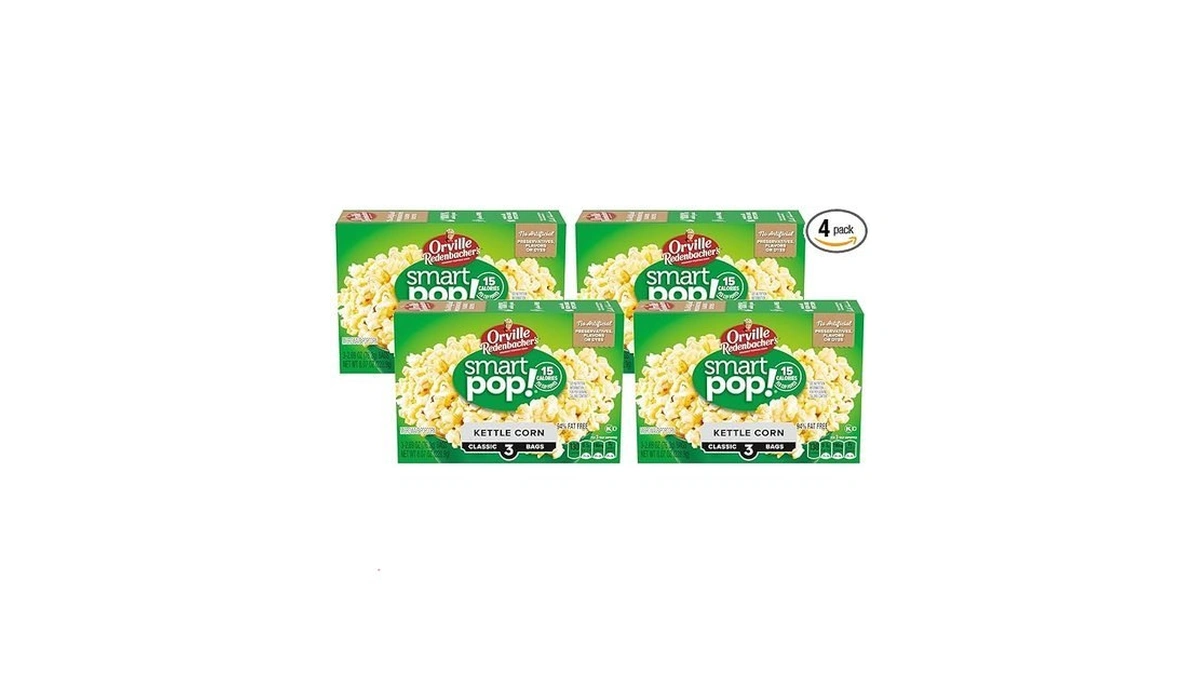 Orville Redenbacher’s Smart Pop! Kettle Corn Popcorn, Microwave Popcorn, 2.7
