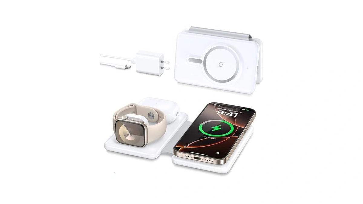 Magnetic Wireless Charger For Iphone: 3 In 1 Travel Charging