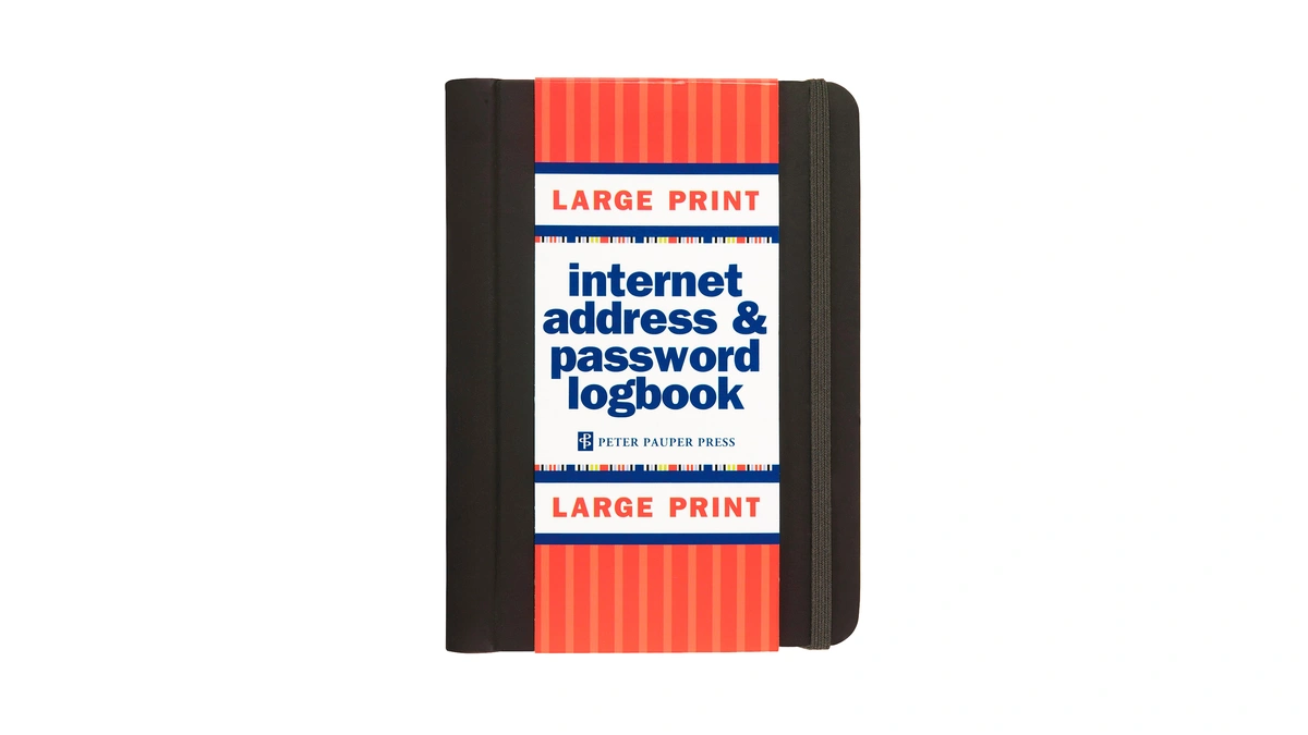 2013 Large Print Internet Address & Password Logbook (removable Cover