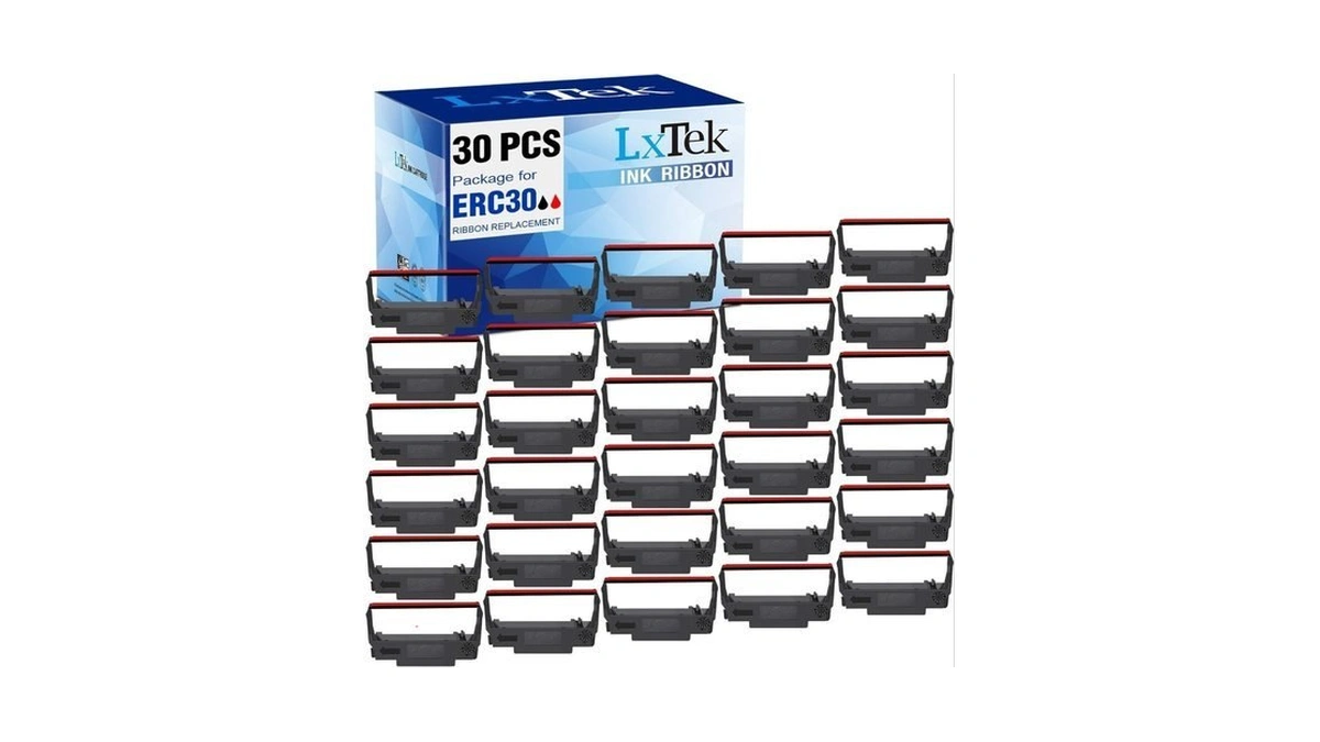 Lxtek 30 Pack Compatible Erc30 Ribbon Replacement For Erc-30, Erc