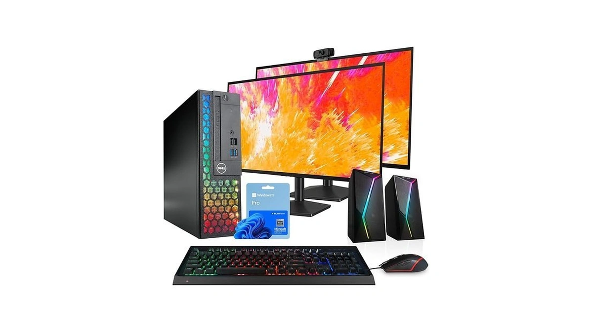 Dell Optiplex Computer Pc W/rgb Lighting | Windows 11 Pro
