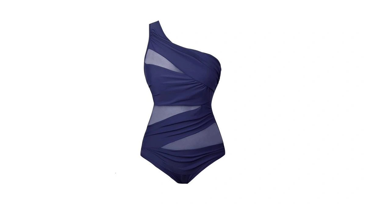 Runtlly Women's One Piece Swimsuits One Shoulder Tummy Control Swimwear