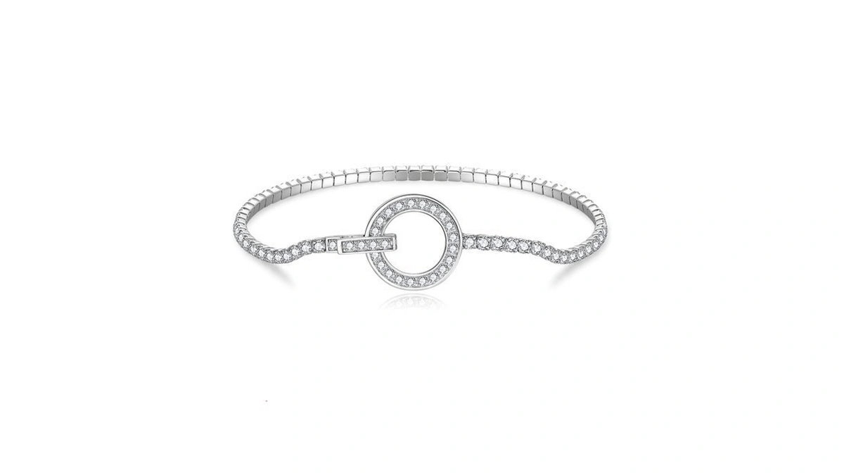 Sutu Linky&co 2mm Moissanite Tennis Bracelet For Women 7", D